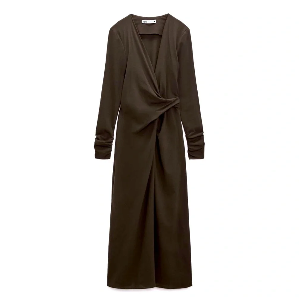 DRAPED WOOL BLEND DRESS! NWT!!! - Picture 1 of 3